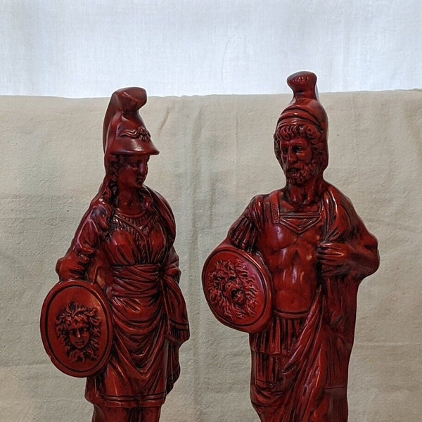 Pair of Roman Centurian Warrior Statues