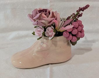 Baby Bootie Planter Pink