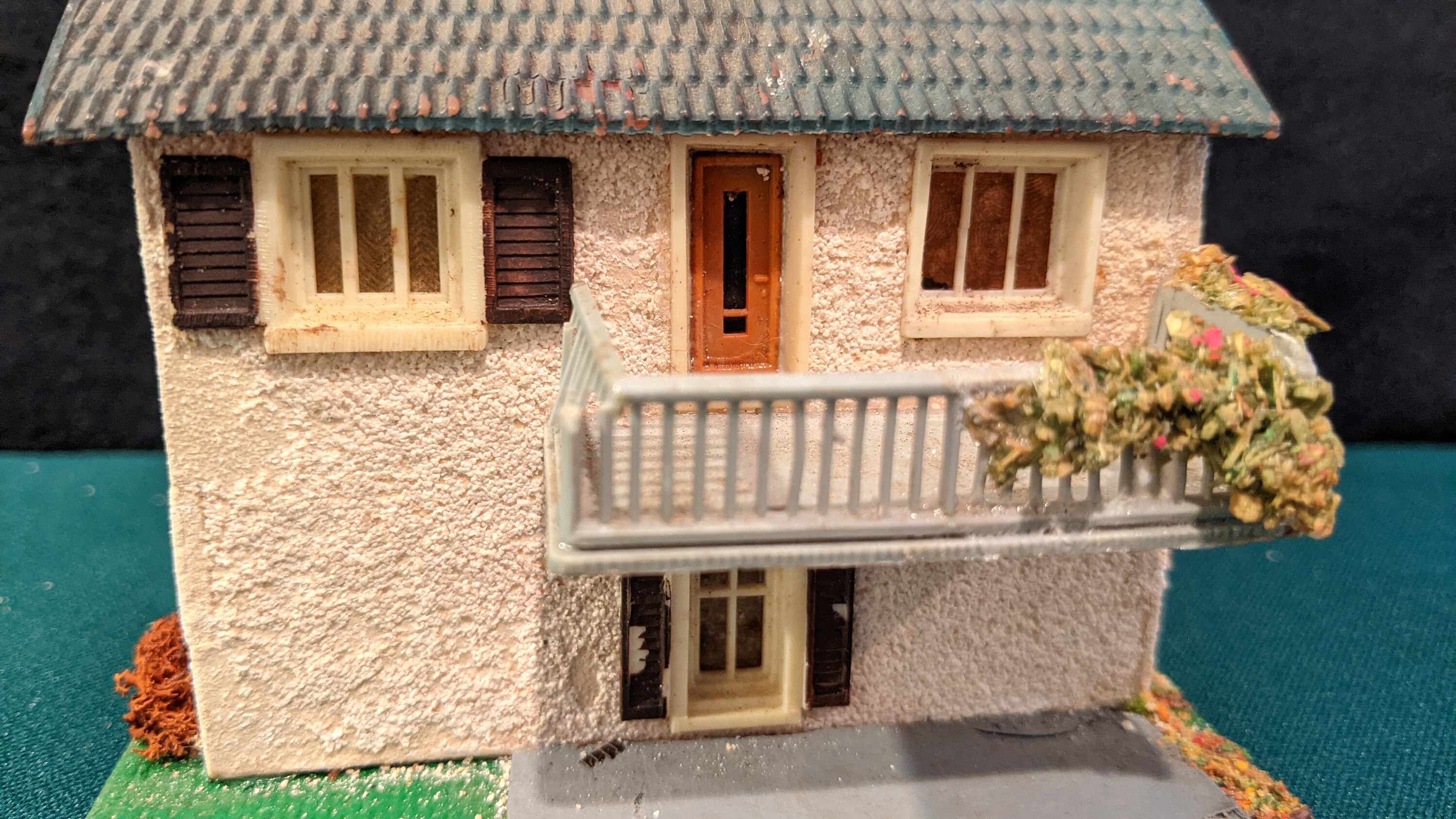 Vintage Model Train Landscaping Two Story House Building Etsy