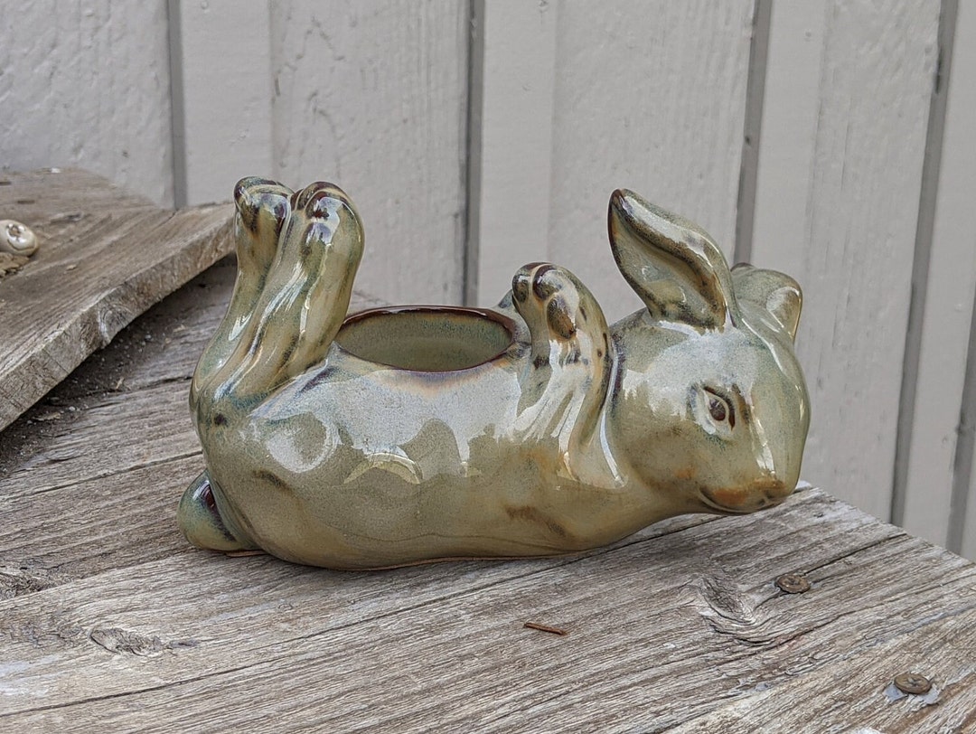 Retired Partylite Reclining Bunny Tea Light Holder - Etsy