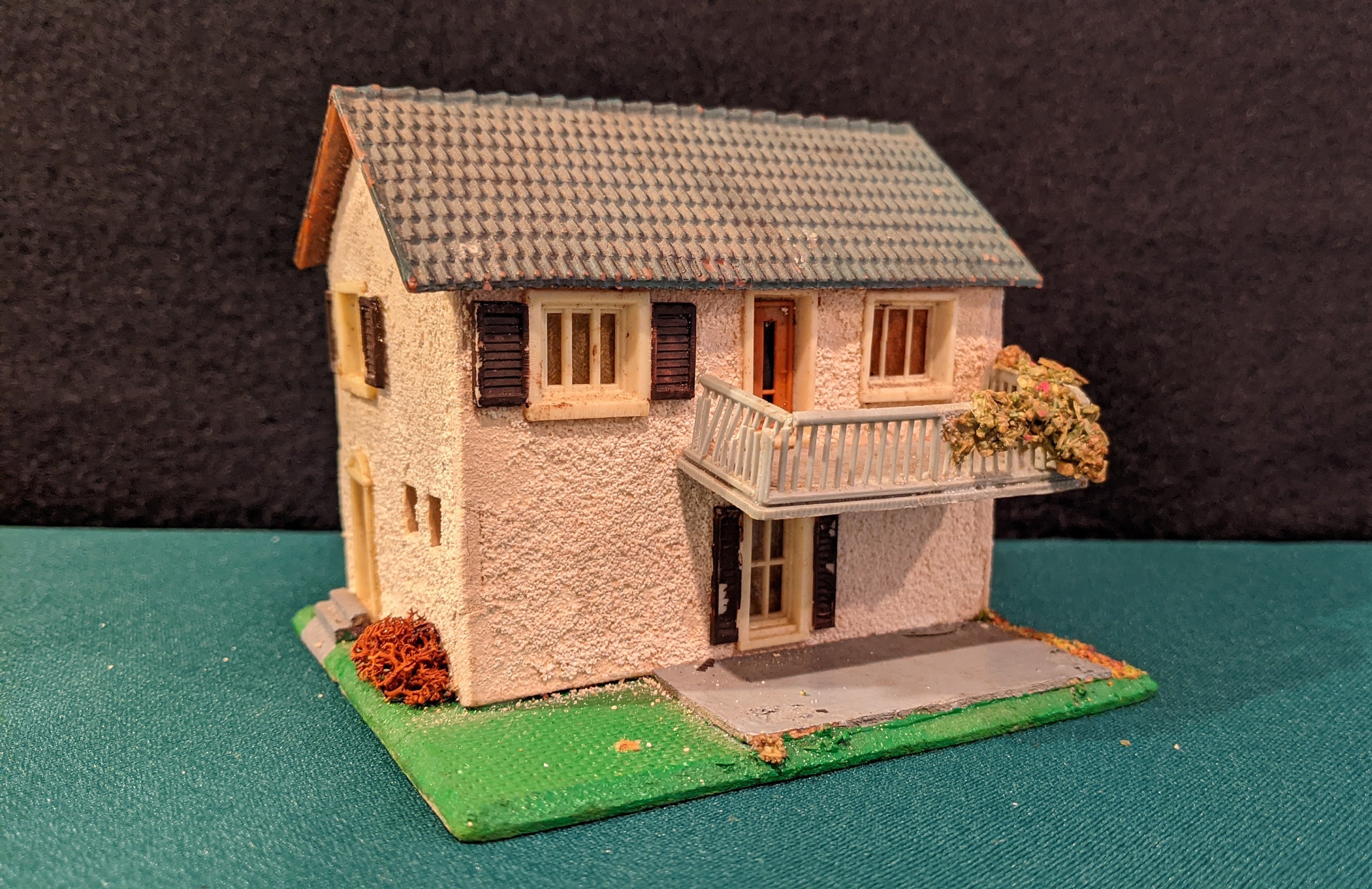 Vintage Model Train Landscaping Two Story House Building Etsy