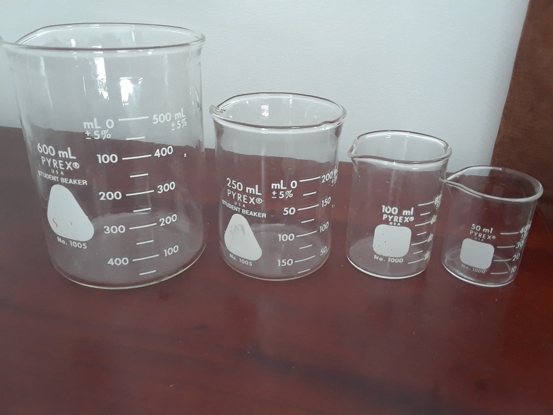 Vintage Pyrex Laboratory Beakers, Student Beakers Etsy