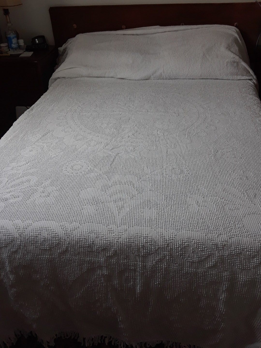 Vintage Queen Size Chenille Bedspread Etsy