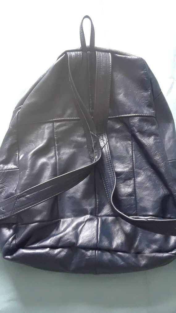 Vintage Leather backpack/purse Navy Blue Gem