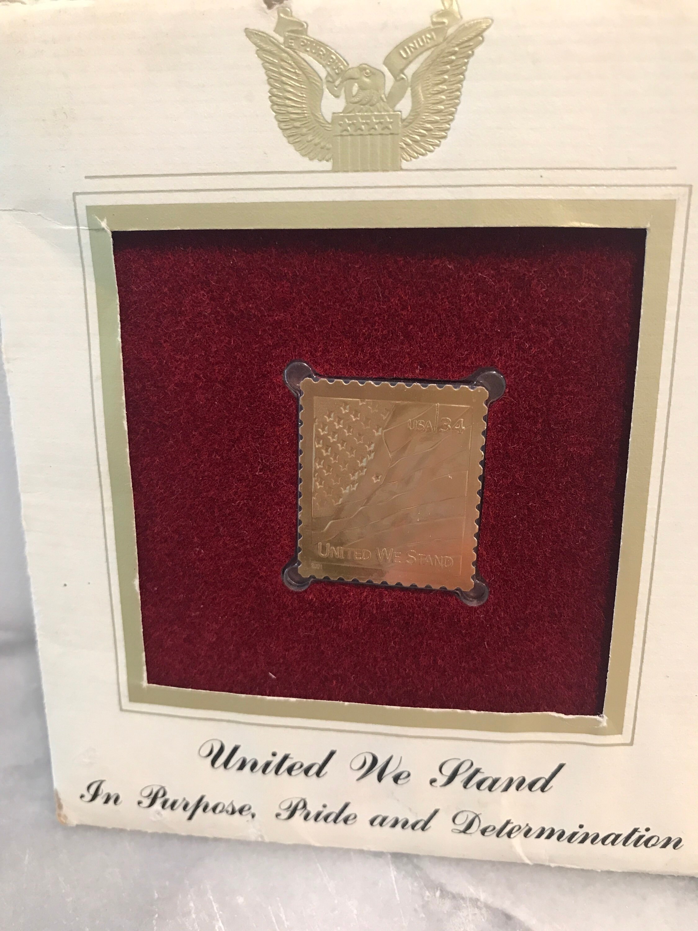 Vintage 2001 , 22K Gold Stamp Replica United We Stand Series USPS. - Etsy