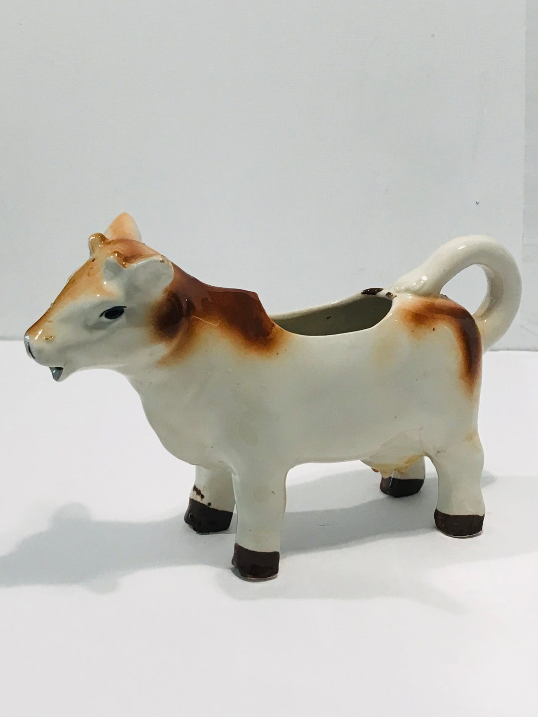 Vintage Cow Milk Creamer Old Figural Cream Pitcher Hand Etsy