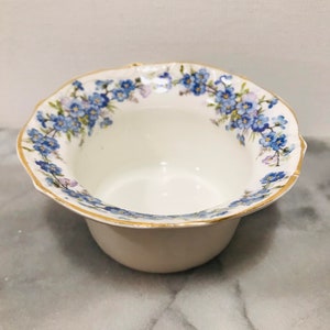 Antique Rare KPM Blue & Pink Flowers Forget Me Not Cup 3.75”