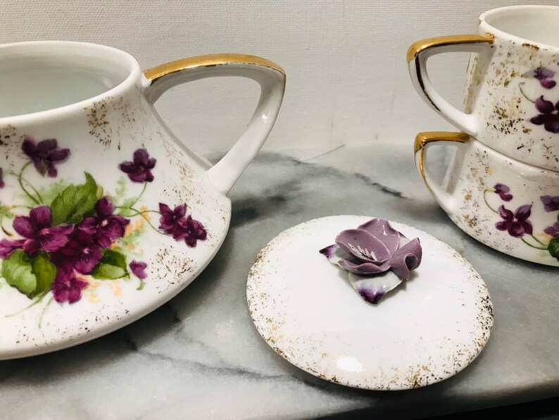 Rare Stackable Teapot Creamer & Sugar Bowl Set by Lefton Hand Etsy