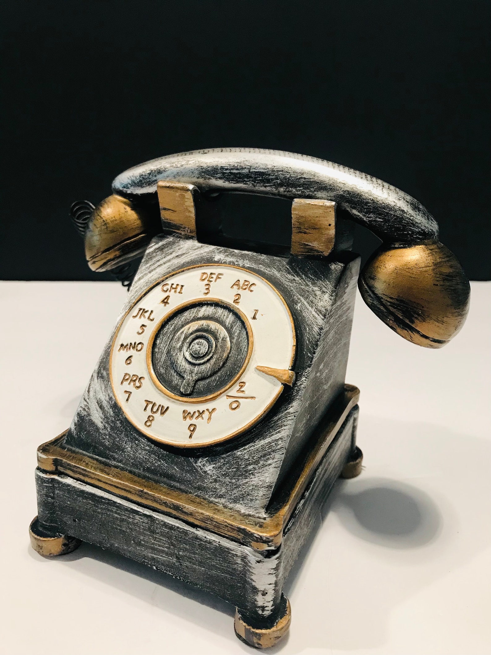 Old Ringing Telephone Prop Vintage Decorative Telephone Landline Old Phone Figurine 5”-6” - Etsy