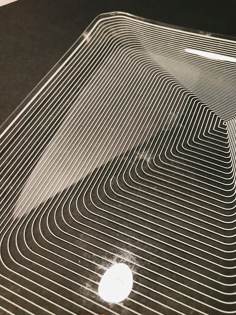 Vtg Lausitzer Glas Kristall Op Art Rectangle Tray Crystal Germany 128 ...