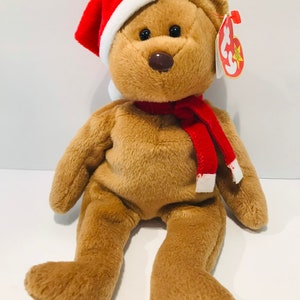 TY Beanie Baby 1997 Holiday TEDDY Retired With Errors, brown nose
