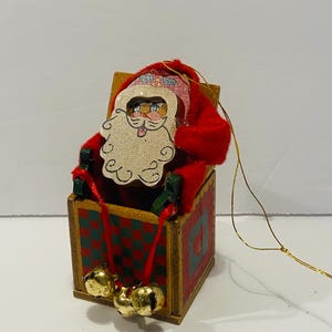 Vintage Wood Christmas Ornament Handmade