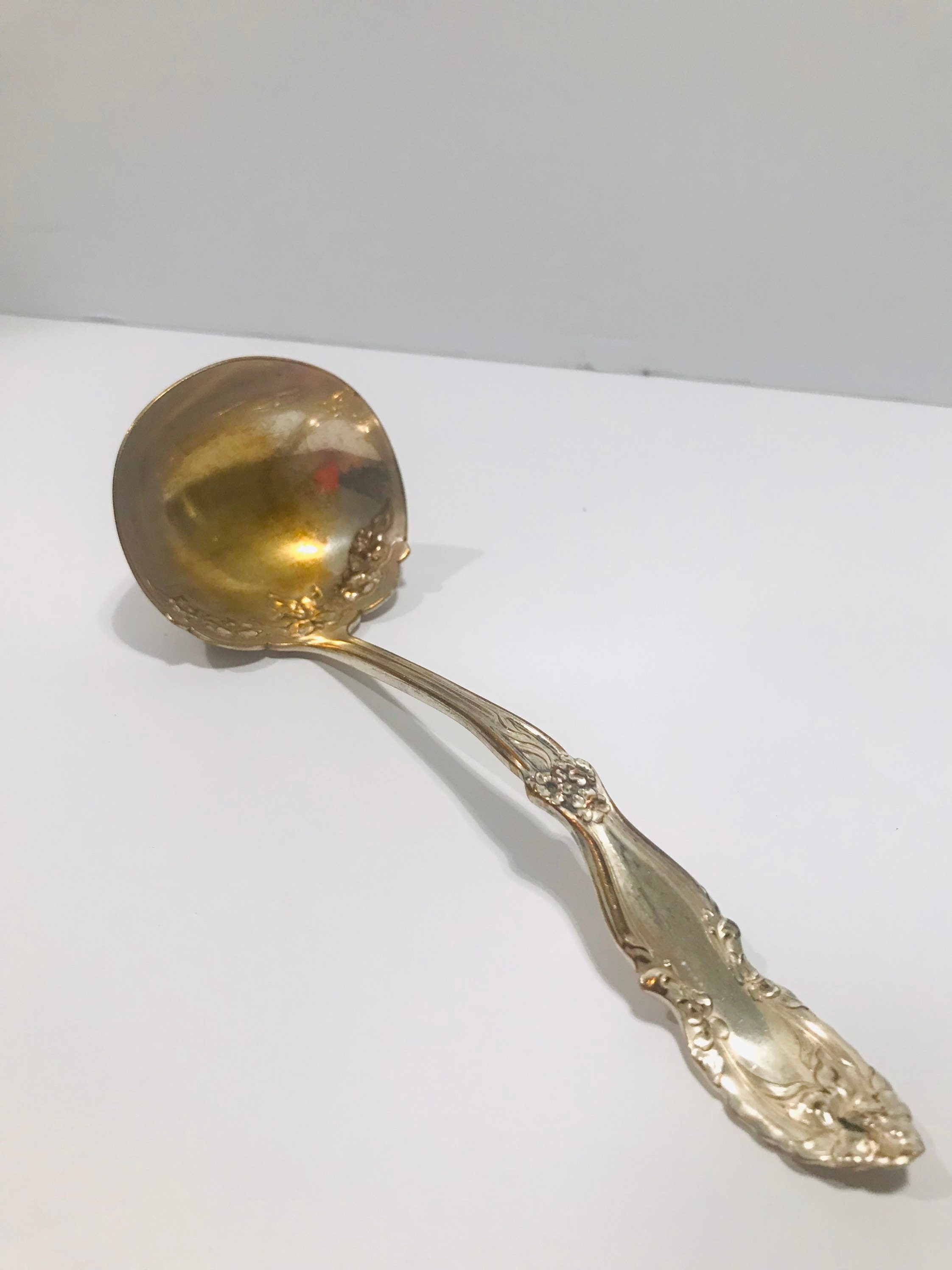 Antique William Rogers Spoon Ladle Silver Plated W. R. & Cross Mark 7 ...