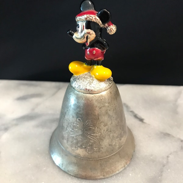 Disney Lenox by Kirk Stieff 2005 Silver Plated Musical Bell Mickey Mouse