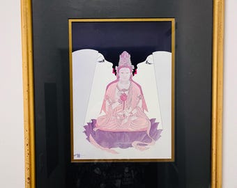 Hisashi Otsuka “Harmony” Artwork Framed Print Japanese 19”-16”