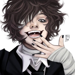Dazai Dark Era *clean version*  7x7 Print (Dazai Osamu BSD)