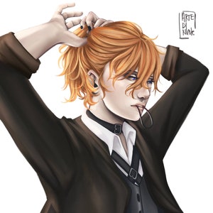 Ponytail Chuuya 7x7 Print (Chuuya Nakahara BSD)