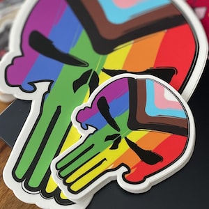 Adesivo in vinile Pride Punisher [Due dimensioni disponibili: 4 pollici e 8 pollici]