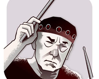 Impresión Giclée de Neil Peart [Tres tamaños disponibles]