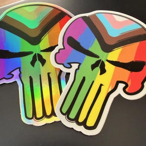 Pride Punisher 4 inch Vinyl Sticker - Hologram and Matte Finishes Available