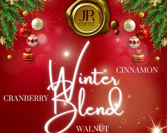 Winter Blend Ganze Bohne Festlicher Kaffee - Zimt mit einem Hauch von Walnuss und einem Hauch von Cranberry - 250g - Einwegventilbeutel