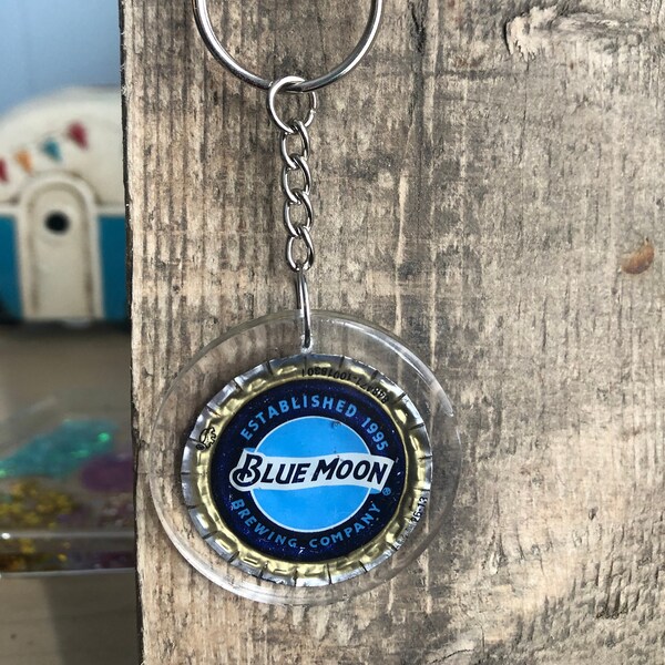 Bottle Cap Keychain Etsy