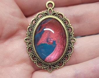 Bronze Pink/Blue Pendant