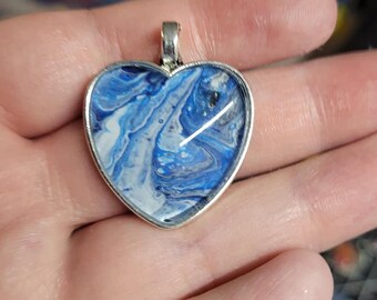 Waves Heart Pendant Necklace