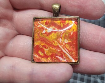 Flames Square Pendant