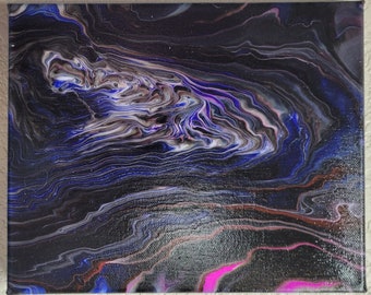 Nebula Acrylic Pour Painting
