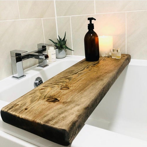 Rustic Bath Shelf/ Caddy/ Tray Etsy UK
