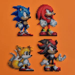 Sonic the Hedgehog Pixel art, Sonic Gift, Tails, Knuckles Perler, Shadow art