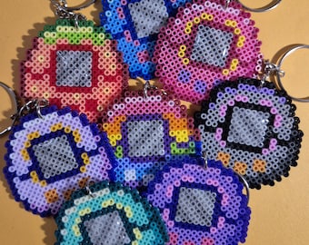 Pink Pony Club Tamagotchi-inspired Perler Bead Keychain - Etsy