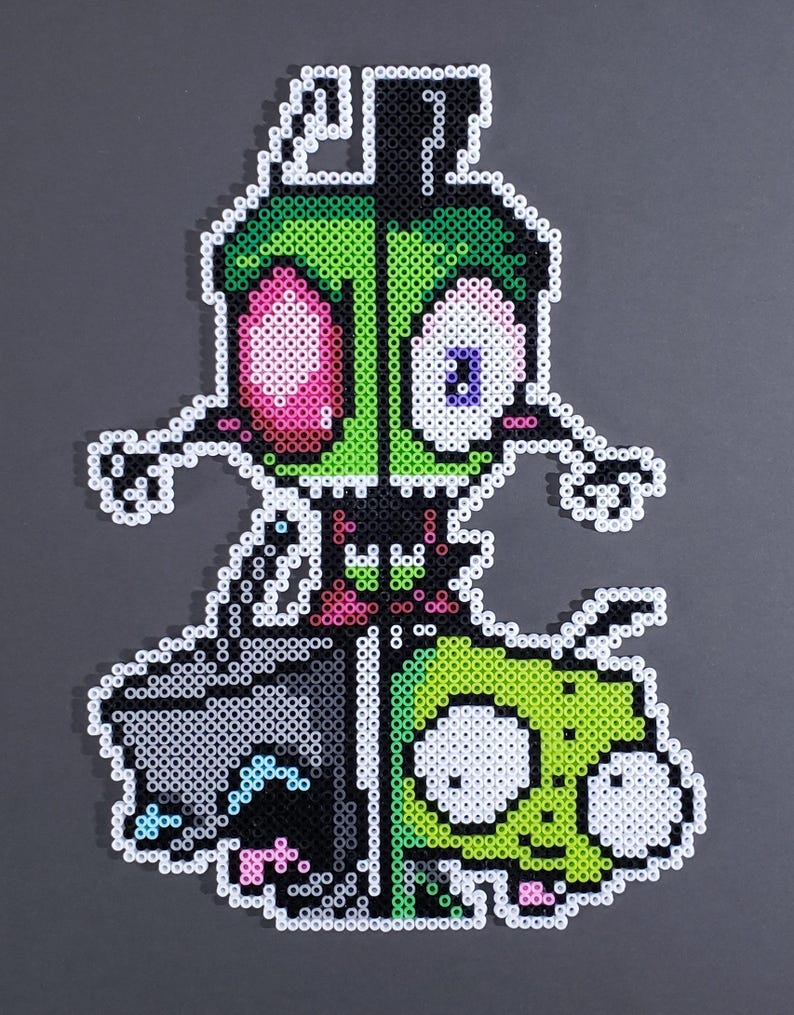 Invader Zim Sprite Mini Perler Bead Creation - Etsy