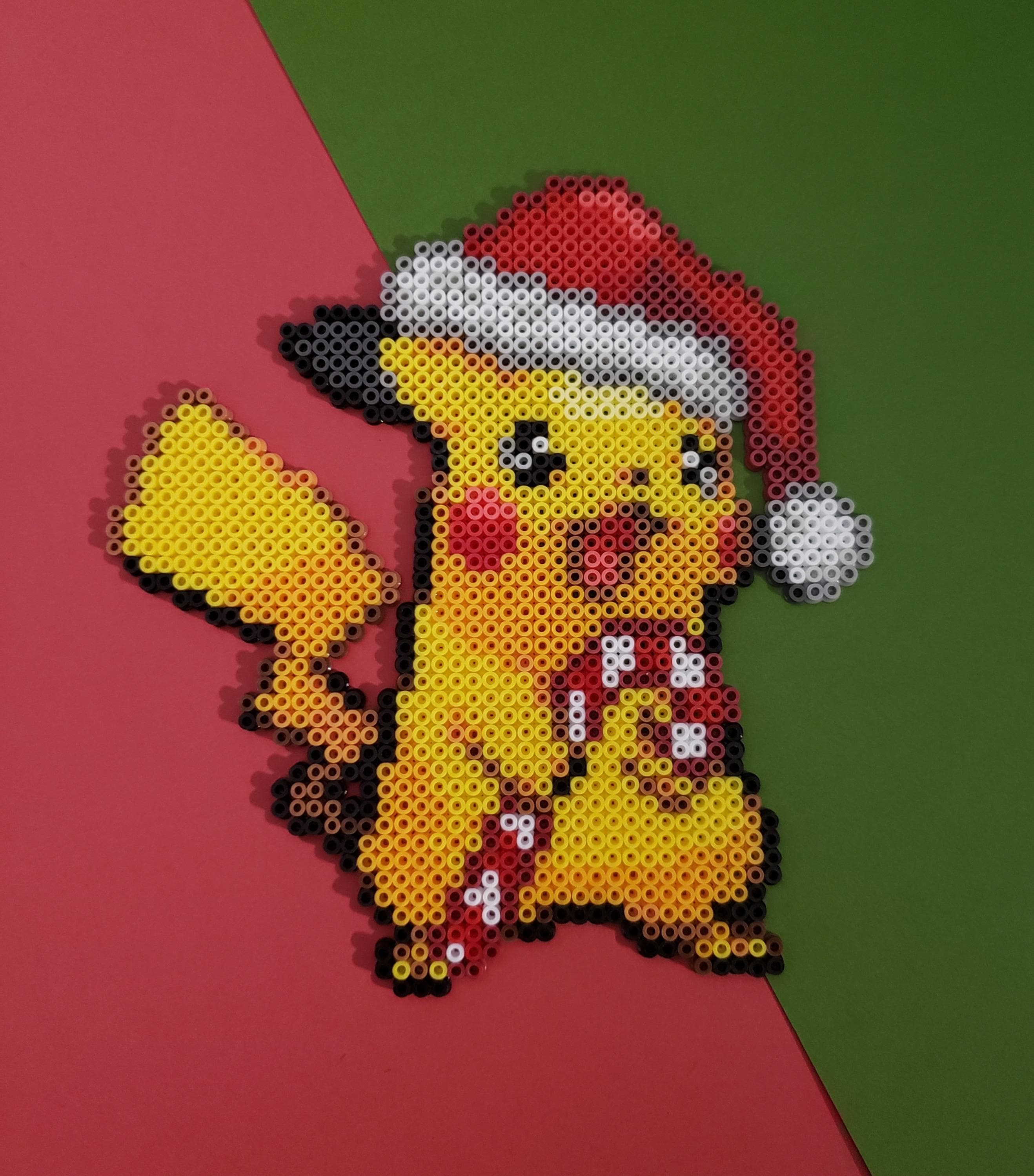 Christmas Pikachu Mini Perler Bead Pokemon