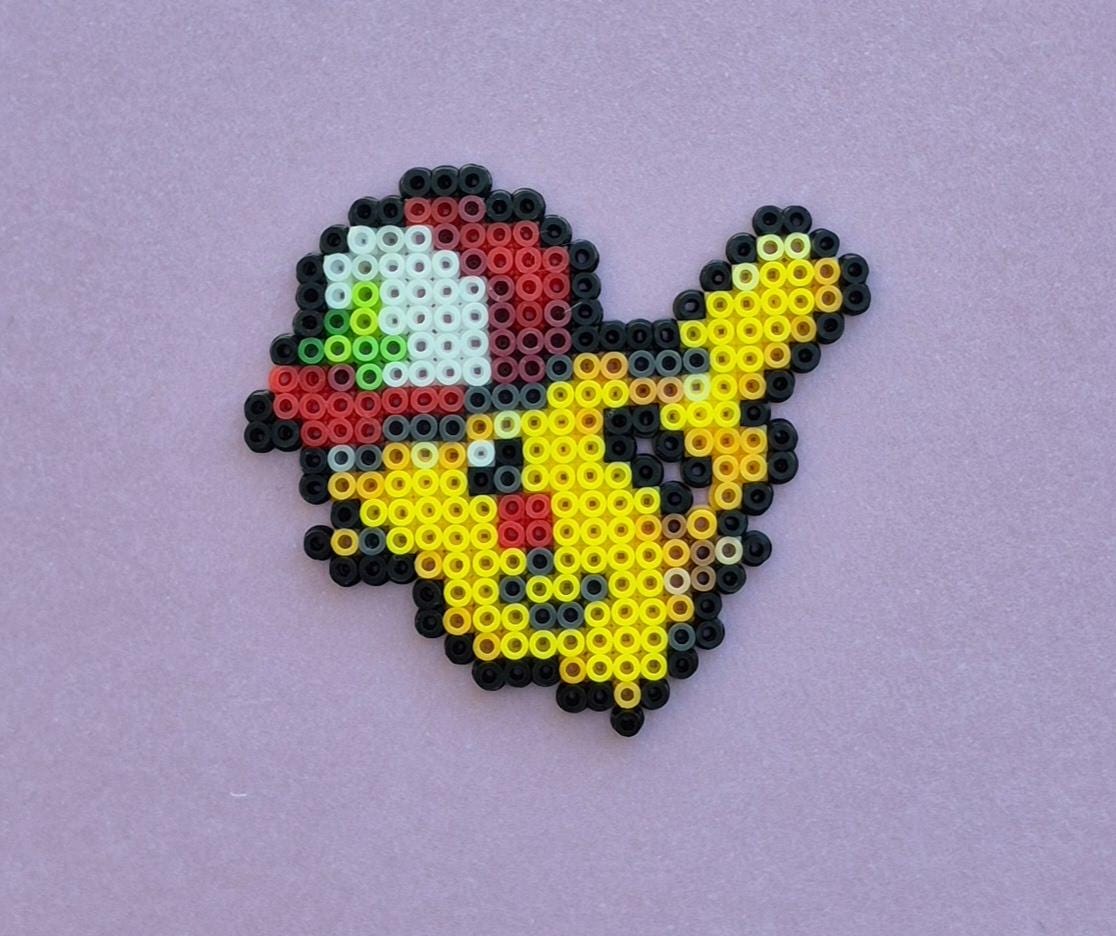 Perler Pikachu Pokemon, Mini Perler Bead Sprites, Gamer Gift, 8