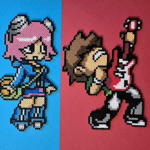Scott Pilgrim and Ramona Flowers Mini Perler Bead Art