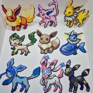 Perler Bead Pokemon: Eeveelution Pixel Art Gamer Gift