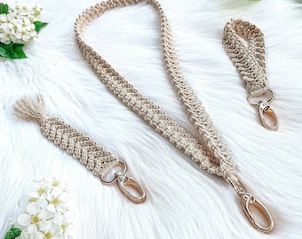PATTERN: Crochet keychain &quot;Freja&quot; 3-in-1, wristlet, lanyard, tassel, virkade nyckelband, crochet pattern in English (US-terms) and Swedish