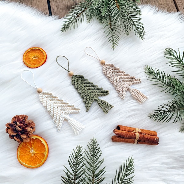 MOTIF : décorations de sapin de Noël au crochet « Freja » 2 tailles, cadeau de Noël pour décoration d'intérieur, modèle de Noël au crochet en anglais et en suédois