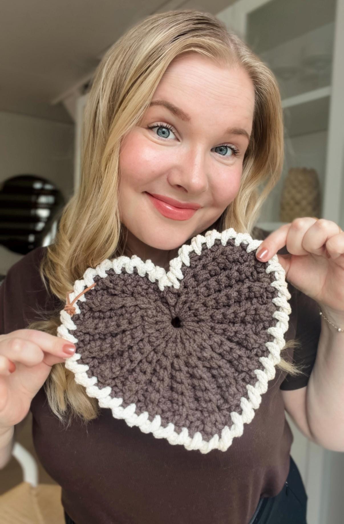 CROCHET PATTERN: Crochet Heart Trivet Potholder 