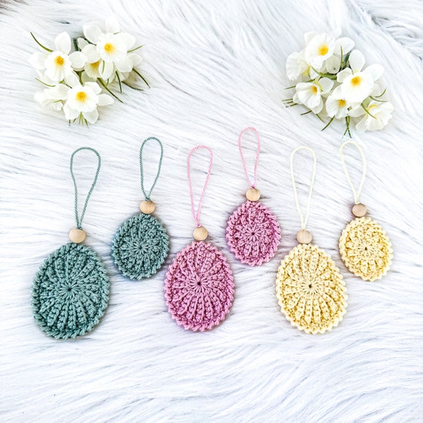 PATTERN: Crochet Easter egg decorations "Frejdis" 2-in-1, easter eggs, crochet pattern in English (US-terms) and Swedish