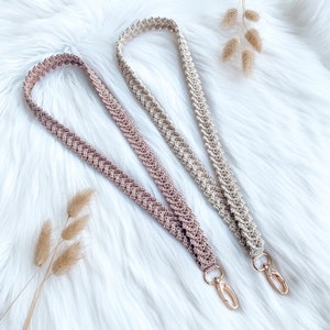 Crochet keychains in 3 styles. Wristlet, necklace/lanyard or one with a tassel. Quick crochet project, the perfect handmade gift for all ages. For school, work or just your keys at home. Fast and easy crochet pattern. Virkade nyckelband. Animo design