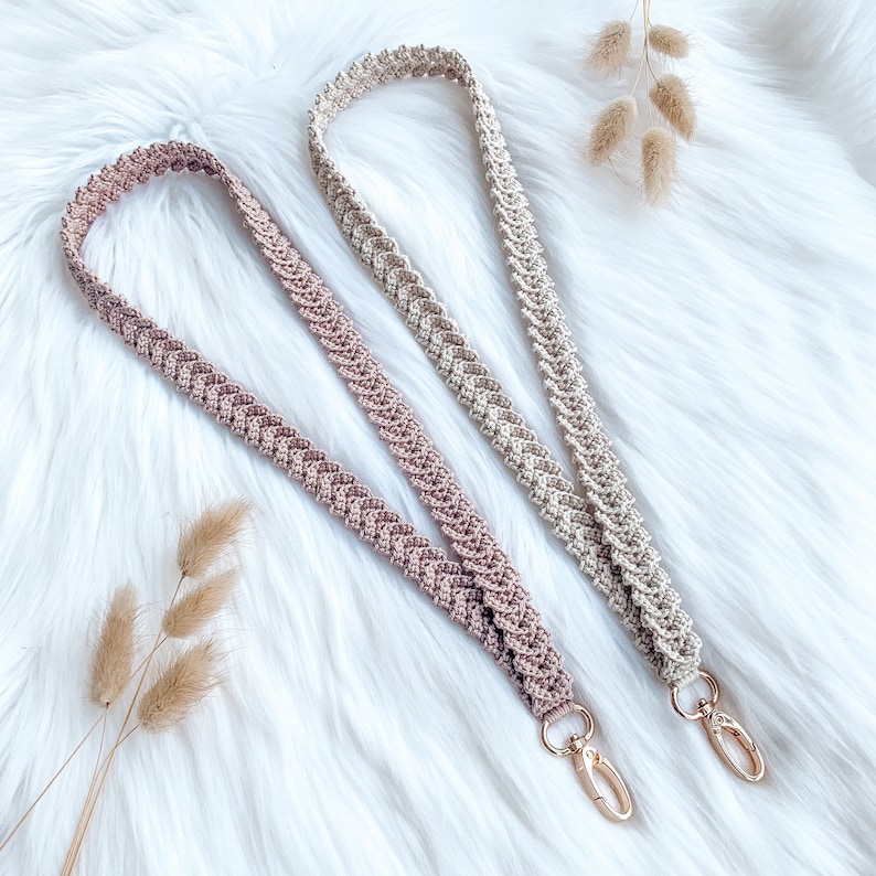 Crochet keychains in 3 styles. Wristlet, necklace/lanyard or one with a tassel. Quick crochet project, the perfect handmade gift for all ages. For school, work or just your keys at home. Fast and easy crochet pattern. Virkade nyckelband. Animo design