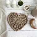 CROCHET PATTERN: Crochet heart trivet potholder 