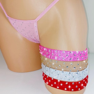 Bedazzled Bling Garter Belt Shiny Crystal Bride Garter Bling Rhinestone Leg  Belts Wedding