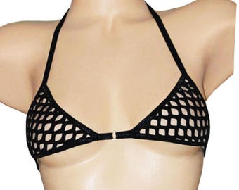 ふわふわフィッシュネットトップス * 調節可能な紐 * グローレイブを含む9色展開