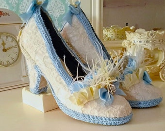 Marie Antoinette/ Rococo/ Late Baroque Style  Parisian Wedding/ Boudoir Pumps