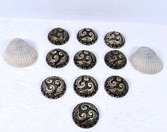 Round Metal Cabochon for Earrings / Vintage Jewelry Findings / Findings for Button Earrings / Cabochons for Pins