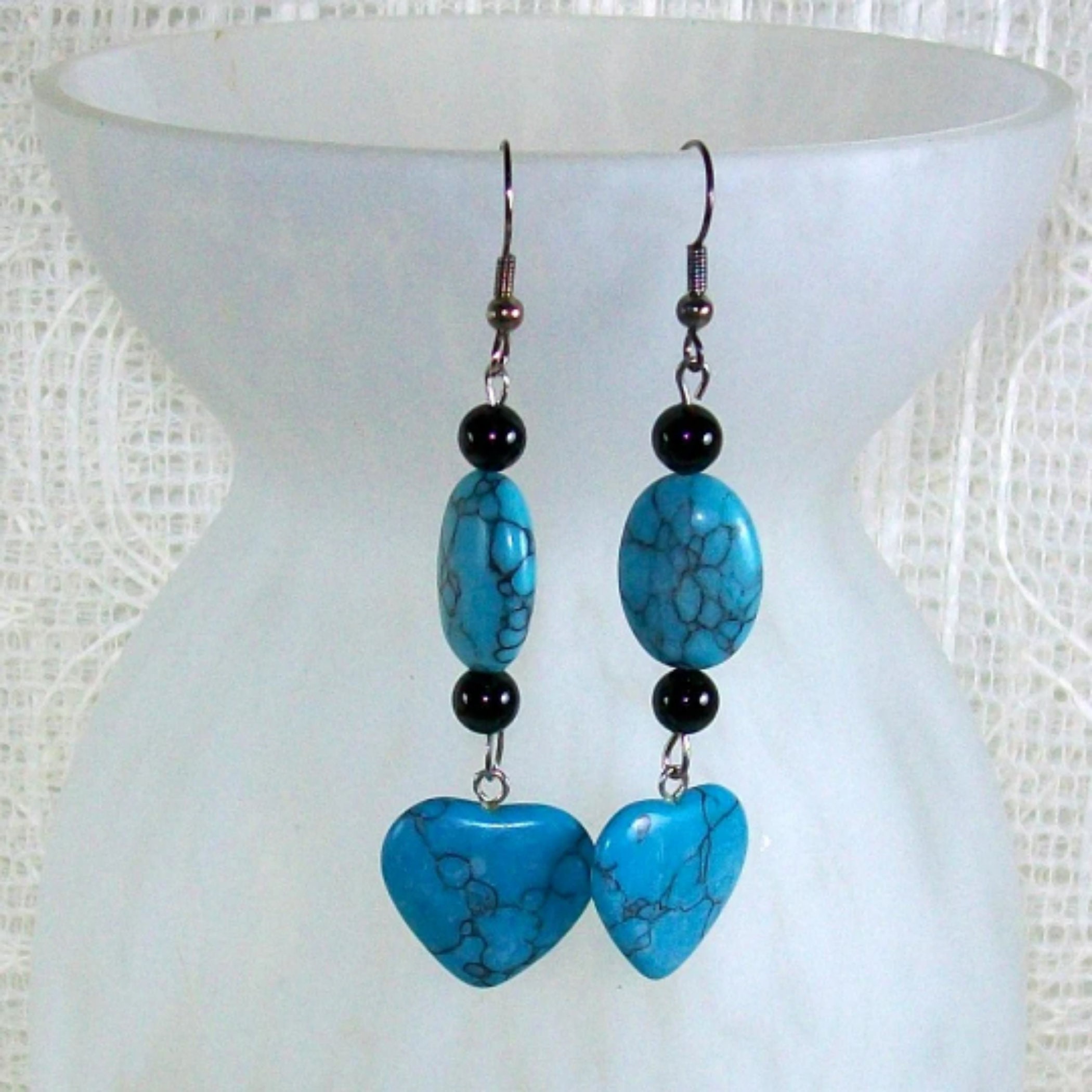 Diane katzman turquoise teardrop earrings sale